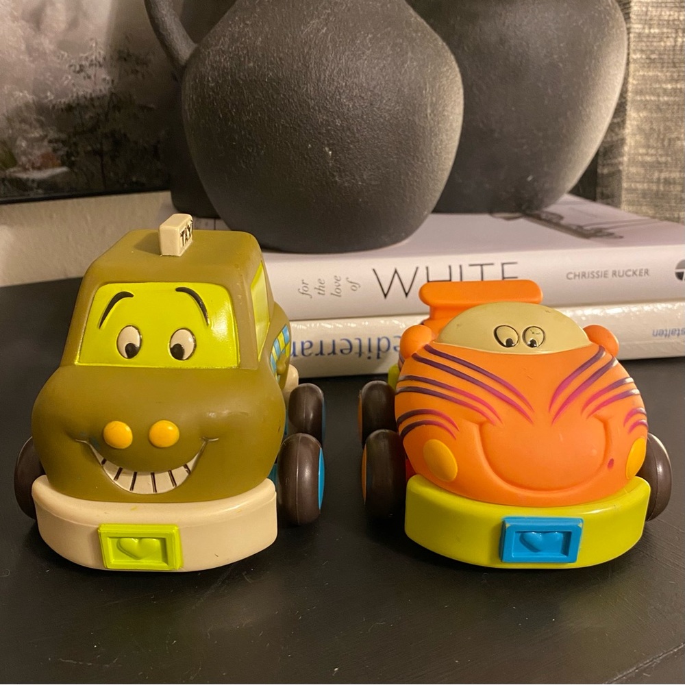Set Of 2 B. Toys Pull Back Toy Vehicles